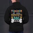 Teacher Off Duty Promoted To Stay At Home Dog Mom Teachers Men's Hoodie Back Print, gift for family, gift for coworker Teacher Off Duty Promoted To Stay At Home Dog Mom Teachers Men's Hoodie Back Print, gift for family, gift for coworker