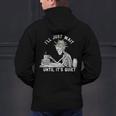 Teacher Skeleton Messy Bun I'Ll Just Wait Until Its Quiet Men's Hoodie Back Print, gift for family, gift for coworker Teacher Skeleton Messy Bun I'Ll Just Wait Until Its Quiet Men's Hoodie Back Print, gift for family, gift for coworker