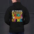 My Teacher Survived 100 Days Of Me 100th Day Of School Kids Men's Hoodie Back Print, gift for family, gift for coworker