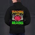Teacher Teachers Love Brains Skeleton Hand Heart Halloween Men's Hoodie Back Print, gift for family, gift for coworker Teacher Teachers Love Brains Skeleton Hand Heart Halloween Men's Hoodie Back Print, gift for family, gift for coworker