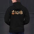 Teacher Thanksgiving Women Autumn Fall Halloween Pumpkin Tee Men's Hoodie Back Print, gift for family, gift for coworker
