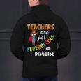 Teachers Are Superheroes Graduation School Teachers Men's Hoodie Back Print, gift for family, gift for coworker