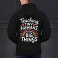 Teaching Tiny Humans Big Things I Teacher Men's Hoodie Back Print, gift for family, gift for coworker Teaching Tiny Humans Big Things I Teacher Men's Hoodie Back Print, gift for family, gift for coworker