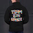 Team 5th Grade Building Blocks Bricks Theme Teacher Team For Men Women Kids Men's Hoodie Back Print, gift for family, gift for coworker