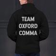 Team Oxford Comma English Majors And Teachers For Men Women Girls Kids Men's Hoodie Back Print, English Teacher Hoodies, gift for family, gift for coworker