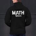 TeeArt Math Mathematics Queen Math Teacher Men's Hoodie Back Print, gift for family, gift for coworker