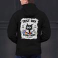 Test Day Stressed Cat Teacher Student Kids Testing Day Men's Hoodie Back Print, gift for family, gift for coworker