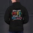 Test Day Teacher Shirt You Are More Than a Test Score Women Men's Hoodie Back Print, gift for family, gift for coworker Test Day Teacher Shirt You Are More Than a Test Score Women Men's Hoodie Back Print, gift for family, gift for coworker
