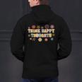 Think Happy Thoughts Teens Spring Positive Message Teachers For Men Women Girls Kids Men's Hoodie Back Print, gift for family, gift for coworker