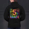Tie Dye 5th Grade Typography Team Fifth Grade Teacher For Men Women Girls Kids Men's Hoodie Back Print, gift for family, gift for coworker