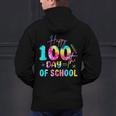 Tie Dye Happy 100th Day Of School Teacher Student 100 Days Men's Hoodie Back Print, gift for family, gift for coworker