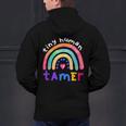 Tiny Human Tamer Watercolor Rainbow Daycare Teacher Men's Hoodie Back Print, gift for family, gift for coworker