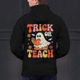 Trick Or Teach Halloween Shirt For Teacher Kids Floral Ghost Men's Hoodie Back Print, gift for family, gift for coworker Trick Or Teach Halloween Shirt For Teacher Kids Floral Ghost Men's Hoodie Back Print, gift for family, gift for coworker