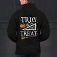 Trig Or Treat Shirt Halloween Math Teacher School College Men Women Kids Men's Hoodie Back Print, gift for family, gift for coworker