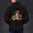 Turkey Reading Books Fall Thanksgiving Teacher Librarian Men's Hoodie Back Print, gift for family, gift for coworker
