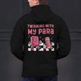 Twinning With My Para Teacher Matching Paraprofessional 70s For Men Women Men's Hoodie Back Print, gift for family, gift for coworker Twinning With My Para Teacher Matching Paraprofessional 70s For Men Women Men's Hoodie Back Print, gift for family, gift for coworker