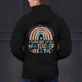 Twinning With My Teacher Bestie Rainbow Matching Teachers Men's Hoodie Back Print, gift for family, gift for coworker