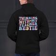 Twinning With My Teacher Bestie Teaching Partner Men's Hoodie Back Print, gift for family, gift for coworker Twinning With My Teacher Bestie Teaching Partner Men's Hoodie Back Print, gift for family, gift for coworker