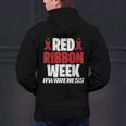 We Wear Red For Red Ribbon Week Awareness Mothers Teachers Men's Hoodie Back Print, gift for family, gift for coworker We Wear Red For Red Ribbon Week Awareness Mothers Teachers Men's Hoodie Back Print, gift for family, gift for coworker
