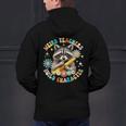 Weird Teachers Build Character Raccoon Colourful Floral Men's Hoodie Back Print, gift for family, gift for coworker Weird Teachers Build Character Raccoon Colourful Floral Men's Hoodie Back Print, gift for family, gift for coworker
