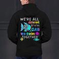 We'Re All Different But We Swim Together Elementary Teacher Men's Hoodie Back Print, gift for family, gift for coworker We'Re All Different But We Swim Together Elementary Teacher Men's Hoodie Back Print, gift for family, gift for coworker
