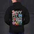 Why Fit In Doctor Teacher Cat In Hat Cool Autism Awareness Men Women Kids Men's Hoodie Back Print, gift for family, gift for coworker Why Fit In Doctor Teacher Cat In Hat Cool Autism Awareness Men Women Kids Men's Hoodie Back Print, gift for family, gift for coworker