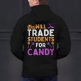 Will Trade Students For Candy Cute Halloween Costume Teacher For Men Women Kids Men's Hoodie Back Print, gift for family, gift for coworker Will Trade Students For Candy Cute Halloween Costume Teacher For Men Women Kids Men's Hoodie Back Print, gift for family, gift for coworker