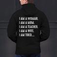 Woman Mom Teacher Wife TIRED T Shirt Cute Mom Teacher Shirts Men's Hoodie Back Print, gift for family, gift for coworker Woman Mom Teacher Wife TIRED T Shirt Cute Mom Teacher Shirts Men's Hoodie Back Print, gift for family, gift for coworker
