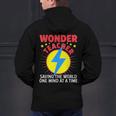 Wonder Teacher Costume Shirt Teacher Halloween Costume Men Women Men's Hoodie Back Print, gift for family, gift for coworker