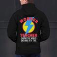 Wonder Teacher Costume Shirt Teacher Halloween Costume Tee Men's Hoodie Back Print, gift for family, gift for coworker