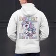 100 Days Of School Girls Teacher 100th Day Unicorn Outfit Men's Hoodie Back Print, gift for family, gift for coworker