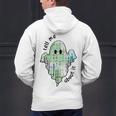 AAC Ghost Tell Me About It Speech Pathology AAC Sped Teacher Men's Hoodie Back Print, gift for family, gift for coworker