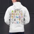 ABC Animals Alphabet Graphic Boys Girls Kindergarten Teacher Men's Hoodie Back Print, gift for family, gift for coworker