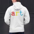 Art Teacher Artists Men's Hoodie Back Print, gift for family, gift for coworker