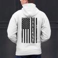 ASL Flag Sign Language Deaf ASL Teacher For Men Women Men's Hoodie Back Print, gift for family, gift for coworker