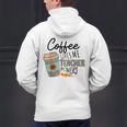 Coffee Gives Me Teacher Power Teacher Elementary Women Men's Hoodie Back Print, gift for family, gift for coworker Coffee Gives Me Teacher Power Teacher Elementary Women Men's Hoodie Back Print, gift for family, gift for coworker