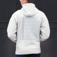 College Ruled Lined Paper Student Teacher Professor Costume Men's Hoodie Back Print, gift for family, gift for coworker