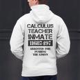 Halloween Calculus Teacher Prisoner Costume Men's Hoodie Back Print, gift for family, gift for coworker