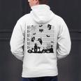 Halloween Music Note Clefs Spooky Ghost For Music Teacher Men's Hoodie Back Print, gift for family, gift for coworker