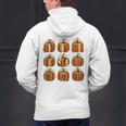 Halloween Teacher Fall Book Pumpkin Retro Reading Men's Hoodie Back Print, gift for family, gift for coworker