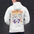Haunted 67 Ghost Math Teacher Halloween Costume Math Pun Men's Hoodie Back Print, gift for family, gift for coworker Haunted 67 Ghost Math Teacher Halloween Costume Math Pun Men's Hoodie Back Print, gift for family, gift for coworker