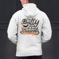 I'm Batty About My Students Watercolor Bat Teacher Halloween Men's Hoodie Back Print, gift for family, gift for coworker