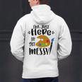 I'm Just Here To Get Messy Art Teacher Artist Painting Men's Hoodie Back Print, gift for family, gift for coworker