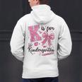 K Is For Kindergarten Teacher Coquette Bow Back To School Men's Hoodie Back Print, gift for family, gift for coworker K Is For Kindergarten Teacher Coquette Bow Back To School Men's Hoodie Back Print, gift for family, gift for coworker