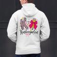 K Is For Kindergarten Teacher Coquette Bow Back To School Men's Hoodie Back Print, gift for family, gift for coworker