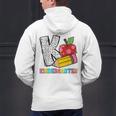 K Is For Kindergarten Teacher Pencil Apple Back To School Men's Hoodie Back Print, gift for family, gift for coworker
