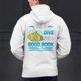 Librarian Teacher Dive Into A Good Book Reading Premium Tri-Blend Men's Hoodie Back Print, gift for family, gift for coworker Librarian Teacher Dive Into A Good Book Reading Premium Tri-Blend Men's Hoodie Back Print, gift for family, gift for coworker