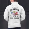 Little Miss Music Teacher Music Teacher Team Men's Hoodie Back Print, gift for family, gift for coworker
