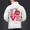 Love Kindergarten Cute Apple School Teacher Men's Hoodie Back Print, gift for family, gift for coworker Love Kindergarten Cute Apple School Teacher Men's Hoodie Back Print, gift for family, gift for coworker