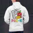 P Is For Pre-K Teacher Pencil Apple Back To School Men's Hoodie Back Print, gift for family, gift for coworker P Is For Pre-K Teacher Pencil Apple Back To School Men's Hoodie Back Print, gift for family, gift for coworker